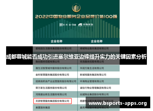 成都蓉城能否成功引进塞尔维亚边锋提升实力的关键因素分析 成都蓉城能否成功引进塞尔维亚边锋提升实力的关键因素分析