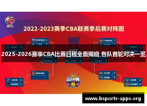 2025-2026赛季CBA比赛日程全面揭晓 各队首轮对决一览